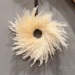 ふわふわパンパスグラス　ドライフラワーリース　27cm