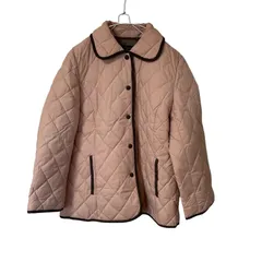 Z1513 Leilian レリアン キルティングダウンジャケット ピンクベージュ サイズ11
