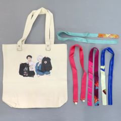[중고] 가방 미즈키&키타로의 아버지 게게게의 수수께끼 모티브 토트 백 [영화 귀타로 탄생 게게게의 수수께끼×Favorite]