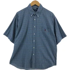 古着 ラルフローレン Ralph Lauren POLO by Ralph Lauren TILDEN 半袖 ボタンダウン チェックシャツ メンズXL相当/eaa548619
