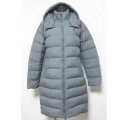 良品 POLO RALPH LAUREN ポロラルフローレン ホース刺繍 フード付き ダウンコート ロングダウンジャケット XS グレー レディース 古着 中古 USED