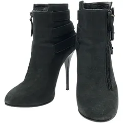 GIUSEPPE ZANOTTI ジュゼッペザノッティ ベルテッドピンヒールレザーブーツ  ブラック 37のサムネイル