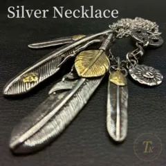 4点セット シルバー ネックレス ターコイズ イーグル フェザー 羽 翼 ハワイアンジェリー インディアンジュエリー フェザーネックレス 上下金 羽 翼 メンズ レディース プレゼント ヴィンテージ 10代 20代 30代 40代 50代 129N