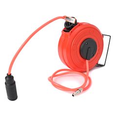 【人気商品】Rikopin(リコピン) エアーホースリール 6m 外径 8mm 自動巻き取り ドラム式 縦22×横18.5×奥行7㎝ エアーコンプレッサー エアータッカー エアーダスター エアードリル エアーグラインダー エアホース (レッド)