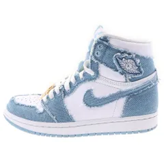 NIKE (ナイキ) WMNS AIRJORDAN 1 RETRO HIGH OG DENIMDM ウィメンズ エアジョーダン1 ハイカットスニーカー デニム インディゴ/ホワイト US6.5/23.5cm DM9036-104