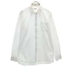 YVES SAINT LAURENT イヴサンローラン 90s オールド ストライプ柄 長袖 シャツ 161/2 ホワイト メンズ 古着
