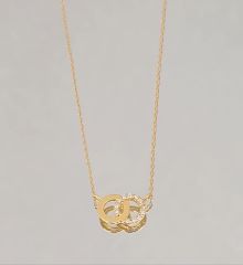 K18YG ダイヤモンド リングネックレス D0.08ct 1.58g 40cm