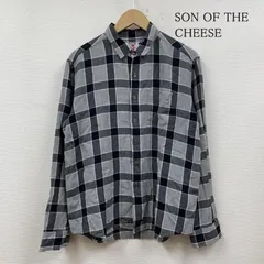 [美品] SON OF THE CHEESE 長袖シャツ XL ストライプ 総柄 SON OF THE CHEESE Stripe Jacquard Shirt | MAROON