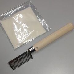 S10■筆櫛 (筆くし)小 5cm+筆固め用糊付■書道用品 ネイル ブラシコーム