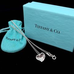 美品☆ Tiffany & Co. ティファニー ネックレス フルハート カーブド