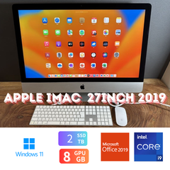 「最上位美品」Apple iMac Retina 27inch 2019/CPUi9 3.6GHZ/GPU8GB/64GB/SSD2TB/office2019/Windows11