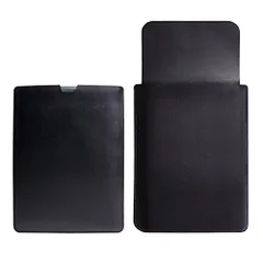 13インチ_ブラック WALNEW Macbook Air 13.3 Macbook Pro Retina13.3インチカバー ケース 封筒型カバー レザーカバー 縦型収納バッグ 上質なレザー マックブック対応レザーケース アップルポーチレザーポーチ