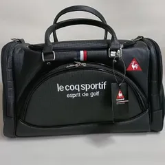 新品 le coq sportif golf ルコックゴルフ ボストンバッグ 防水・シューズ収納ポケット付き 衣類収納バッグ ゴルフ用 ブラック ホワイト