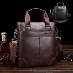 ★ショルダーバッグ メンズ メンズバッグ ビジネスバッグ　バッグ 斜めがけ ポシェット pu革 レザーバッグ レトロ風 3way A4 縦型 耐摩設計 紳士 オシャレ 通勤