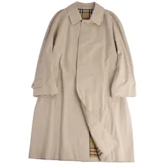 極美品 Vintage バーバリー Burberrys コート ステンカラーコート バルマカーンコート 裏チェック 英国製 アウター メンズ 48(M相当) ベージュ