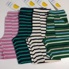 842 moujonjon ムージョンジョン　日本製　5分丈ボーダーパンツ　新品