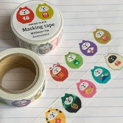 福猫だるま マスキングテープ concombreのサムネイル