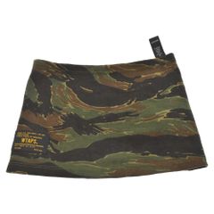 WTAPS (더블 탭) GASKET TIGER STRIPE 가스켓 타이거 스트라이프 헤드 밴드 헤어 밴드 니트 캡 비니 그린/블랙 162ATDT-HT01S