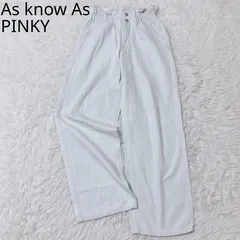 アズノゥアズピンキー　パンツ　ハイウエスト　ブルー系　ポケット　シンプル　オフィスカジュアル　大人女子