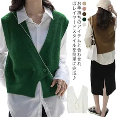 ニットベスト レディース ベスト 前開き 韓国 ゆったり 女性用 ニット トップス ノースリーブ ボタン付き 春秋物 ジレ 送料無料 カーキブラウン グリーン ホワイト ベージュ コーヒー#wxn09826
