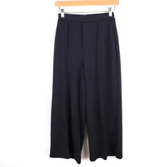 グレイル ワイドパンツ ストレッチ ボトムス レディース Mサイズ ネイビー GRAIL 【中古】