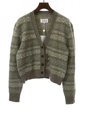 Maison Martin Margiela 1 メゾン マルタン マルジェラ 1 22SS インターシャウールニットカーディガン グレー サイズ：Sのサムネイル
