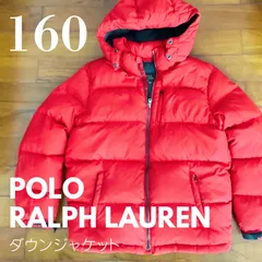 ラルフローレン　ジュニア　レッド　ダウンジャケット　160cm 汚れあり　補修あり