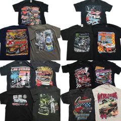 古着卸 まとめ売り レーシング 半袖Tシャツ 14枚セット (メンズ S /M /L ) 大判プリント モンスター 車 中古 古着 NB3964