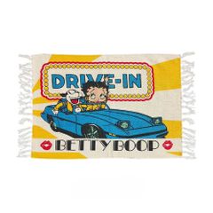 COTTON MAT【BETTY BOOP-DRIVEIN】コットンマット / ベティブープ US MOTOR アメリカン雑貨 インテリア ガレージ 車 バイク アメリカ雑貨 アメ雑 アメ車