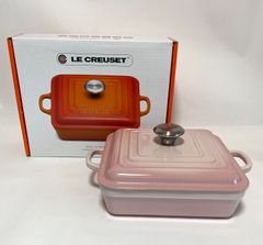 ル・クルーゼ シグニチャー ココット・スクエア 24cm シェルピンク 新品