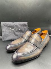【正規品・美品メンテ済み】Berluti（ベルルッティ） Andy Scrit Leather Loafers（アンディ スクリット レザー ローファー）
