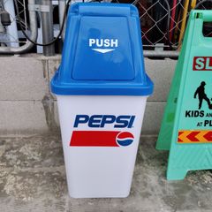 USアドバタイジング◆20L ダストボックス/PEPSI　ペプシコーラ　ネイビー◆アメリカンガレージ　ゴミ箱　ダイナー