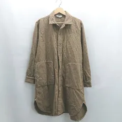 【ハロウタウンストアーズ HTS】リネン長袖シャツ　麻100% ブラウン シャツ リネンシャツ レディース リネン トップス 長袖 ドロップ