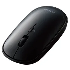 エレコム ワイヤレスマウス Bluetooth Slint 薄型 静音 4ボタン プレゼンモード機能付 Windows Mac Android iOS iPadOS FireOS対応 ブラック M-TM10BBBK/EC