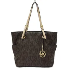 MICHAEL KORS(マイケルコース) トートバッグ - 30S11TTT4B ダークブラウン×ベージュ レザー