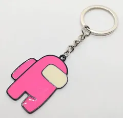 アモングアス　AMONGUS　キーリング　キーホルダー　ピンク　人狼　アメリカン雑貨