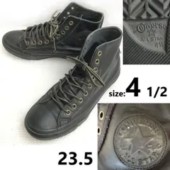 CONVERSE/コンバース★CHUCK TAYLOR/革紐/ハイカットレザースニーカー【size:23.5/black/黒】leather/sneakers/Shoes/trainers◆bE-115