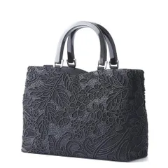 [パリスパートナー] ブラックフォーマルバッグ 黒ビーズ 豪華な手刺繍：レディース 黒 弔事 葬儀 葬式 法事 冠婚葬祭 結婚式 入学 卒業 入園 卒園 喪服 礼服 ハンドバック バッグ 人気商品 3108