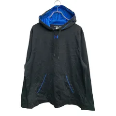 UNDER ARMOUR ロゴパーカー XLサイズ アンダーアーマー ブラック 刺繍 ブラック ポリエステル 古着卸 アメリカ仕入 t2411-3972