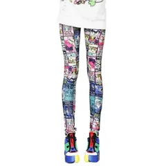 Free Size_子猫 [PIENSE] 全12色 レギンス フリーサイズ カラフル ストレッチ お出掛け スポーツ 全般 ヨガ フィットネス ダンス (子猫)