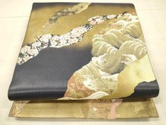K0138 美品 逸品 稀少 龍郷 正絹 本場大島紬 平和屋着物○希少 本場大島紬 龍郷絣 洋花菱文 正絹 逸品