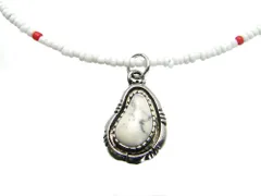 ホワイトターコイズ チョーカー兼ブレスレット 邪気払 勇気の石