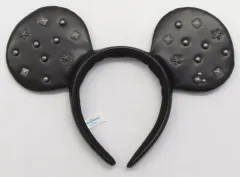 【中古】アクセサリー(非金属) ミッキーマウス(ブラック/レザー/リボンスタッズ) カチューシャ 「ディズニー」 東京ディズニーリゾート限定