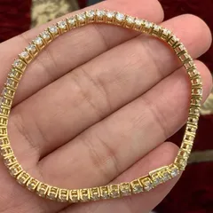 K18 テニスブレスレット 5.1ct 11.2g 5ctUP