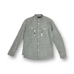 BURTON THIRTEEN ジップポケットノーカラーシャツ ロングスリーブ バートン 18065100411 グレー M 74227A6のサムネイル