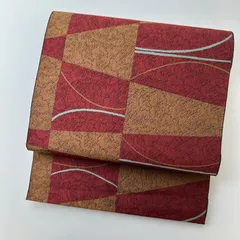 名古屋帯 正絹 幾何学の素敵なデザイン 八寸 MA-300