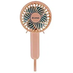 【中古】 ハンディファンLunon 桃 持ち手が回転 手持ち式 スタンド つるし