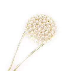 髪飾り 成人式 振袖 前撮り 袴 花 浴衣 夏祭り 花火大会 ゴールド パール ラインストーン キラキラ おしゃれ かわいい フォー No.9-4379