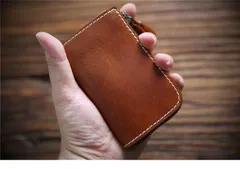 小銭入れ　ポーチ ミニ財布 薄い 　牛本革　コインケース　カード入れ