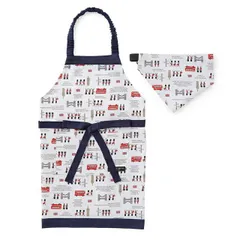 COLORFUL CANDY STYLE 新品  子どもエプロン 100～120cm ロンドン行進曲 こども こどもエプロン 子供用 子供 エプロン 三角巾 セット ゴム キッズエプロン 子供用 おしゃれ 幼児 小学生 かわいい 男の子 小学校